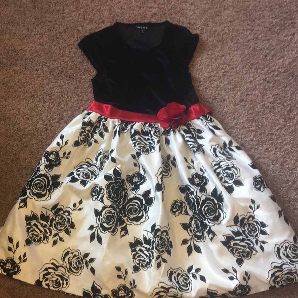 Flowery, Velvet Holiday Dress size girls 16